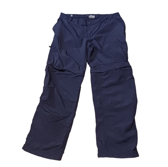 Columbia Navy Blue Convertible Fishing Pants Ladies 12 Short Outdoor Hiking - Picture 1 of 5